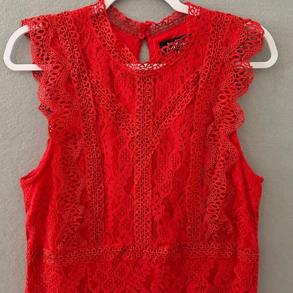 Lulus My Sweatheart Red Lace Mini Dress Size XL - Picture 6 of 14